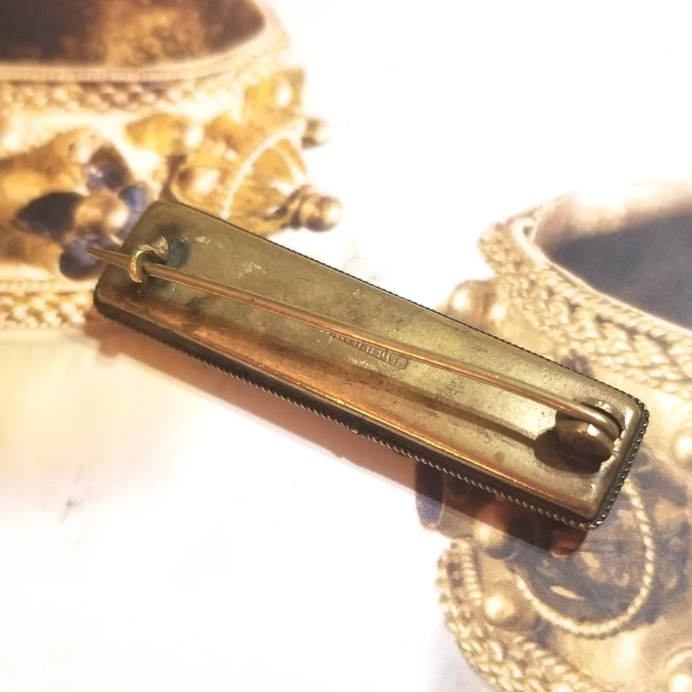 Antique ITALY Micromosaic Brooch - Picture 3 of 8